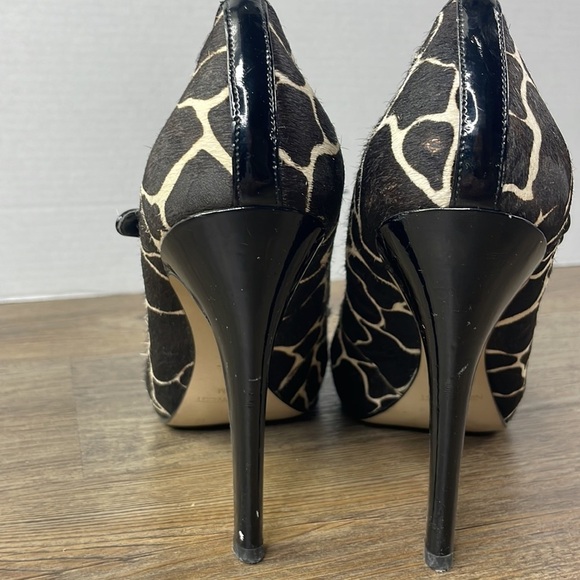 Nine West Women’s NW Luminous Animal Print Open Toe Heels, Calf Hair, size 7.5 - Picture 5 of 10